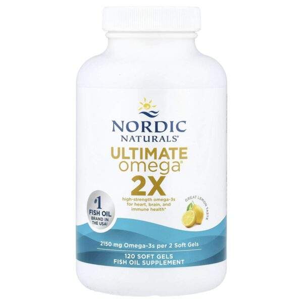 Nordic Naturals Ultimate Omega® 2X, Lemon, 2150mg 120 softgels