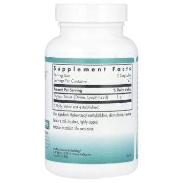 Nutricology Thymus, 75 vegetable capsules