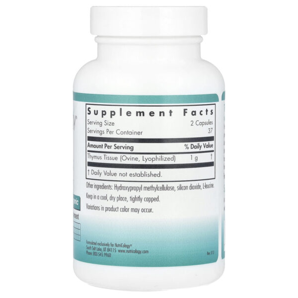 Nutricology Thymus, 75 vegetable capsules