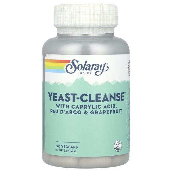 Solaray Cleansing Yeast, 90 Vegetarian Capsules