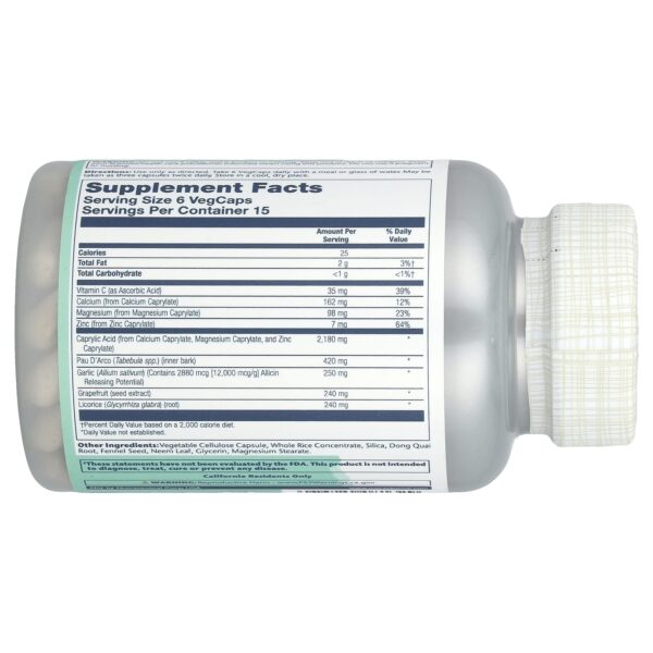 Solaray Cleansing Yeast, 90 Vegetarian Capsules