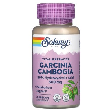 Solaray Garcinia Cambogia Fruit Extract, 500 mg, 60 vegetarian capsules
