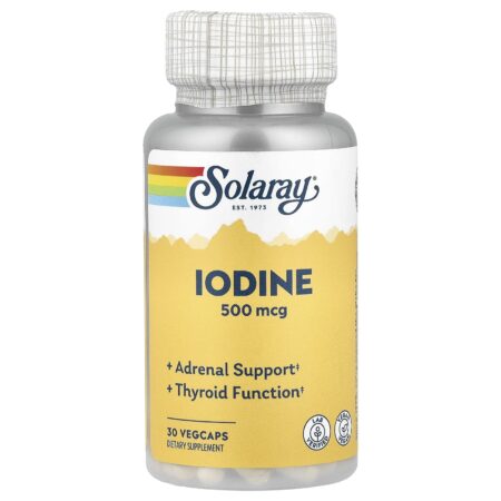 Solaray Iodine 500 mcg 30 Vegetarian Capsules