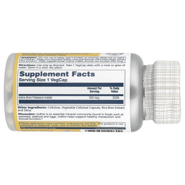 Solaray Iodine 500 mcg 30 Vegetarian Capsules