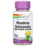Solaray Rhodiola Schizandra, 500 mg, 60 Veg Caps.