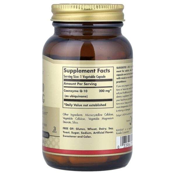 Solgar CoQ-10 Vegan, 200 mg, 60 Vegetable Capsules