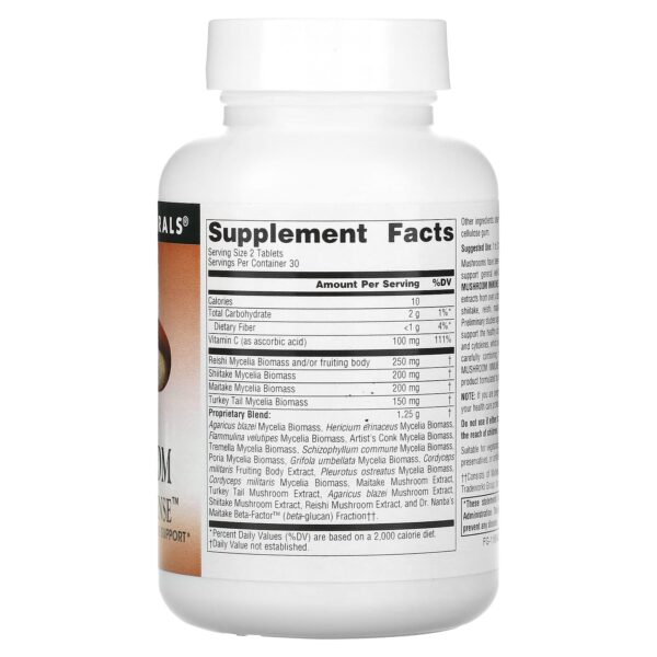 Source Naturals, Immune Defense Mushrooms, 16 Mushroom Complex, 60 Tablets