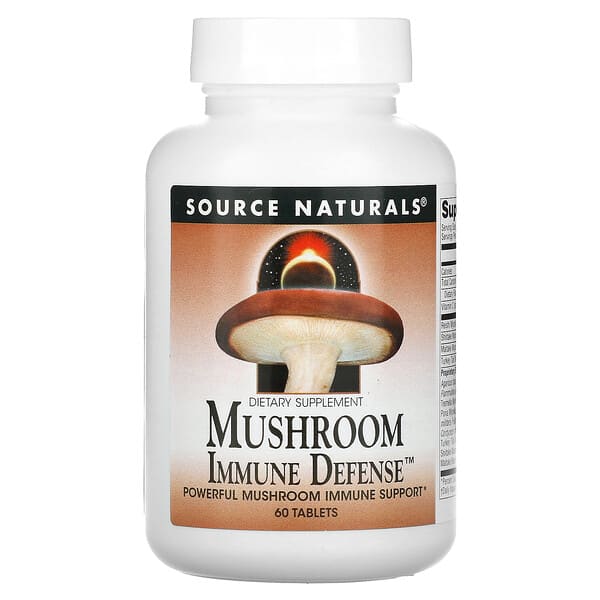 Source Naturals, Immune Defense Mushrooms, 16 Mushroom Complex, 60 Tablets
