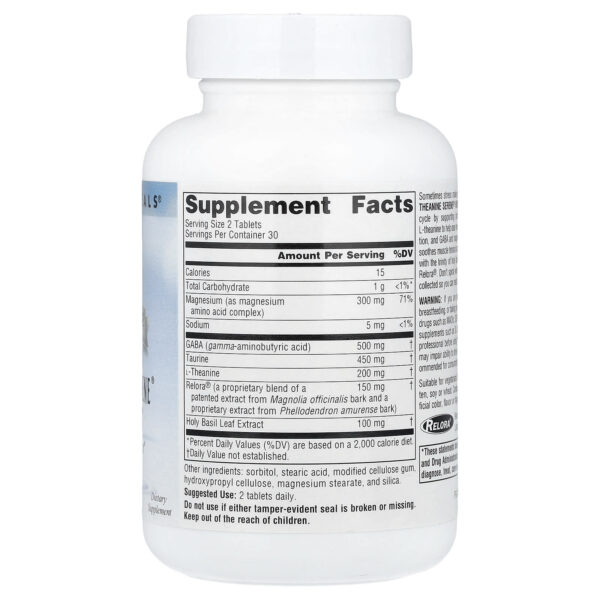 Source Naturals Serene Science, Theanine Serene With Relora, 60 Tablets