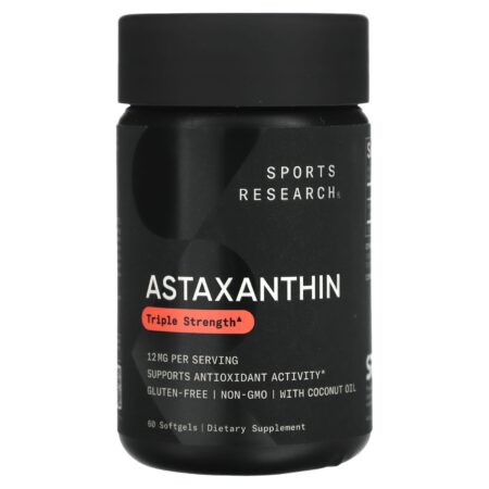 Sports Research Astaxanthin, Triple Strength, 12 mg, 60 Softgels