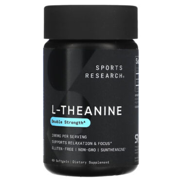 Sports Research L-Theanine, 200 mg, 60 softgel capsules