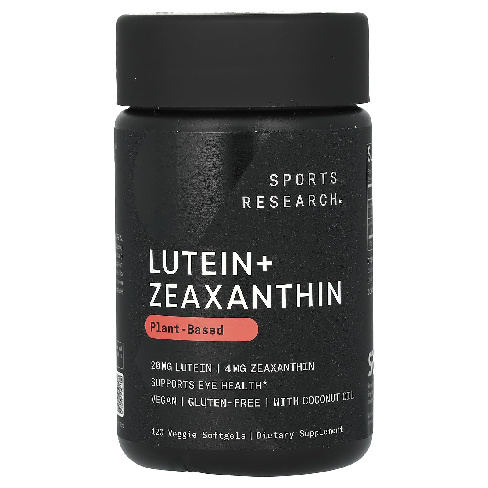 Sports Research Lutein + Zeaxanthin, Plant-Based, 120 Vegetable Softgels