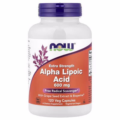 NOW Foods Alpha Lipoic Acid 600 mg 120 Veg Capsules