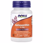 NOW Foods Astaxanthin 4 mg 60 Veg Softgels