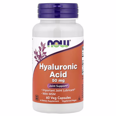 NOW Foods Hyaluronic Acid & MSM 60 Veg Capsules