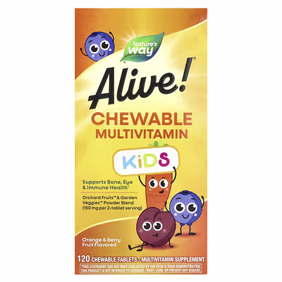 Nature's Way Alive! Kids Chewable Multivitamin 120 Tablets