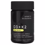 Sports Research Vitamin D3 + K2 5000 IU / 100 mcg – 60 Vegetarian Softgels