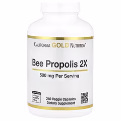 California Gold Nutrition 2X Bee Propolis Extract 500 mg – 240 Vegetarian Capsules