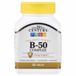 21st Century B50 Vitamin B Complex Sustained Release 60 Tablets