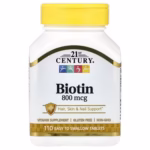 21st Century Biotin 800 mcg 110 Easy Swallow Tablets