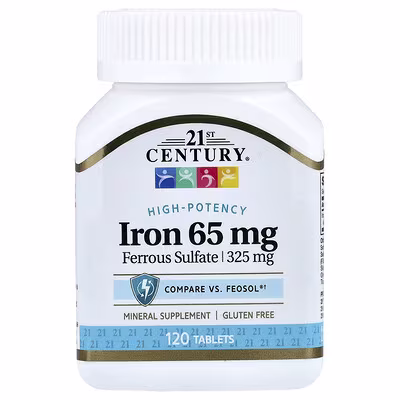 21st Century Iron 65 mg – 120 Tablets