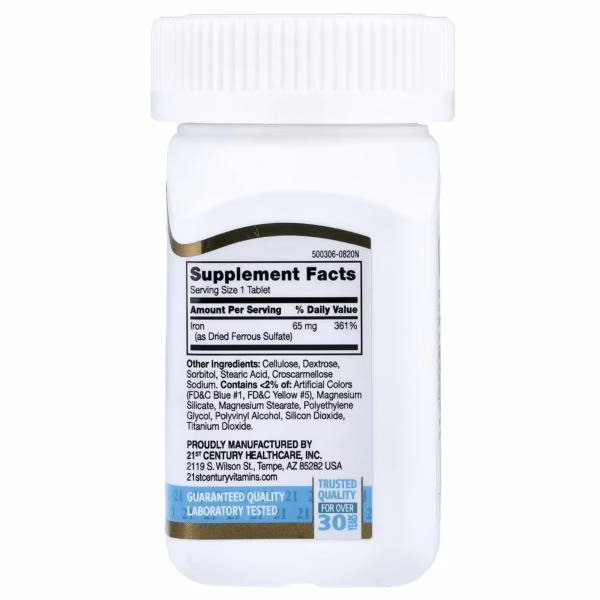 21st Century Iron 65 mg – 120 Tablets