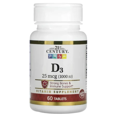 21st Century Vitamin D3 1000 IU – 60 Tablets