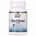 21st Century Zinc Citrate 50 mg 60 Tablets
