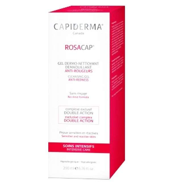 Capiderma – Rosacap gel derme-nettoyant démaquillant anti-rougeurs – 200 ml