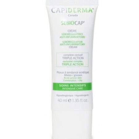 Capiderma – Sebiocap Crème anti-inflammation pour peaux à tendance acnéique – 40 ml