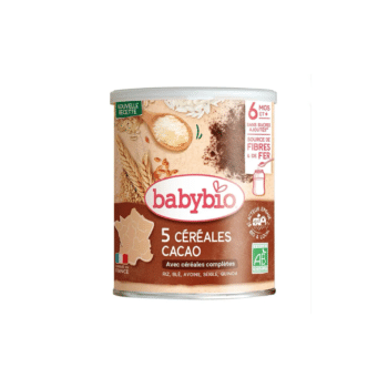 BABYBIO 5 CEREALES CACAO 220G