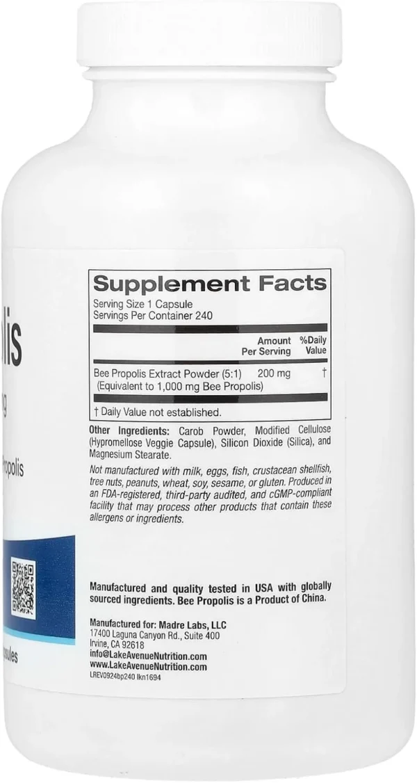 Bee Propolis 1000 mg 240 Veg Capsules