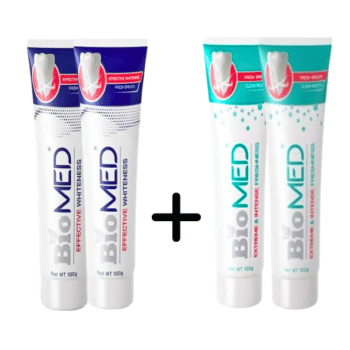 Biomed Pack 4 Dentifrices  2 Dentifrices Effective 100g+2 Dentifrices Extreme 100g