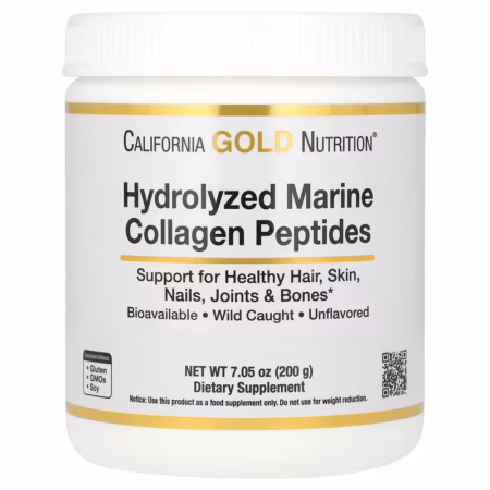 California Gold Nutrition Hydrolyzed Marine Collagen Peptides Unflavored 200 g