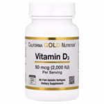 California Gold Nutrition Vitamin D3 2000 IU – 90 Fish Gelatin Softgels