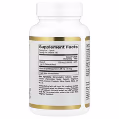 California Gold Nutrition Vitamin D3 + K2 MK-7 – 180 Vegetarian Capsules