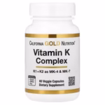 California Gold Nutrition Vitamin K Complex 60 Veggie Capsules
