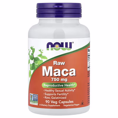 NOW Foods Raw Maca 750 mg – 90 Veg Capsules
