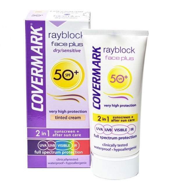 Covermark rayblock face plus Teinte Dry sensitive spf50+ 50ml