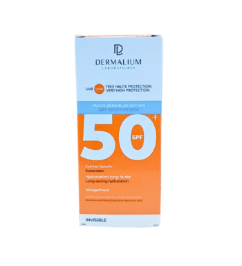 Dermalium Ecran Solaire Peaux Sensibles Seches Spf50+ 50ml