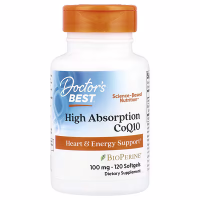 Doctor's Best High Absorption CoQ10 100 mg 120 Softgels