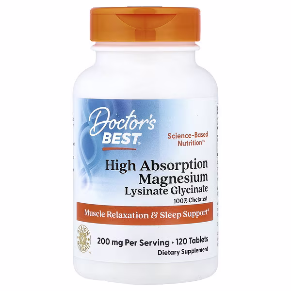 Doctor's Best High Absorption Magnesium 100 mg – 120 Tablets