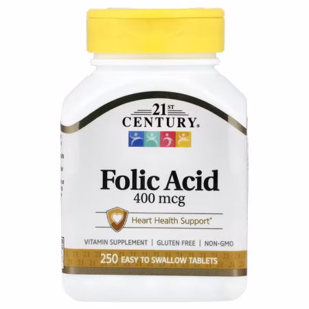 21st Century Folic Acid 400 mcg 250 Comprimés
