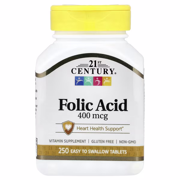 21st Century Folic Acid 400 mcg 250 Comprimés