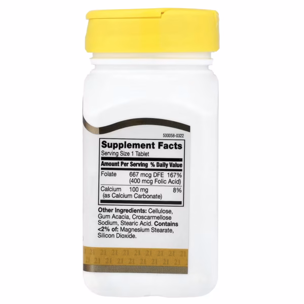 21st Century Folic Acid 400 mcg 250 Comprimés