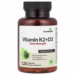 Futurebiotics Extra Strength Vitamin K2 + D3 – 120 Capsules