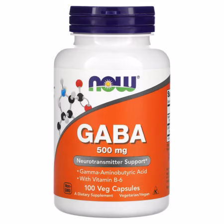 Now foods GABA et Vitamine B6 500 mg 100 Capsules