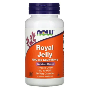 Now Foods Gelée Royale 1500 mg 60 Capsules Végétariennes