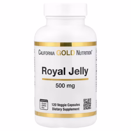 California Gold Nutrition Gelée Royale Concentrée et Lyophilisée 500 mg 120 Capsules Végétariennes