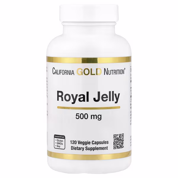 California Gold Nutrition Gelée Royale Concentrée et Lyophilisée 500 mg 120 Capsules Végétariennes